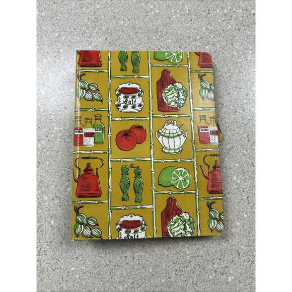 Vintage 1950's Cookbook 3 Ring Binder Recipe Holder Ephemera Prop Kitchen - Picture 1 of 9